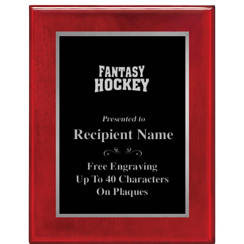 7X9 GLOSSED ROSEWOOD PLAQUE SV