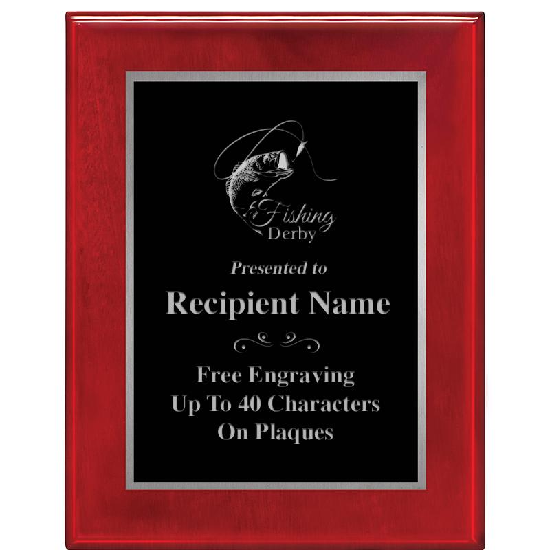 7X9 GLOSSED ROSEWOOD PLAQUE SV