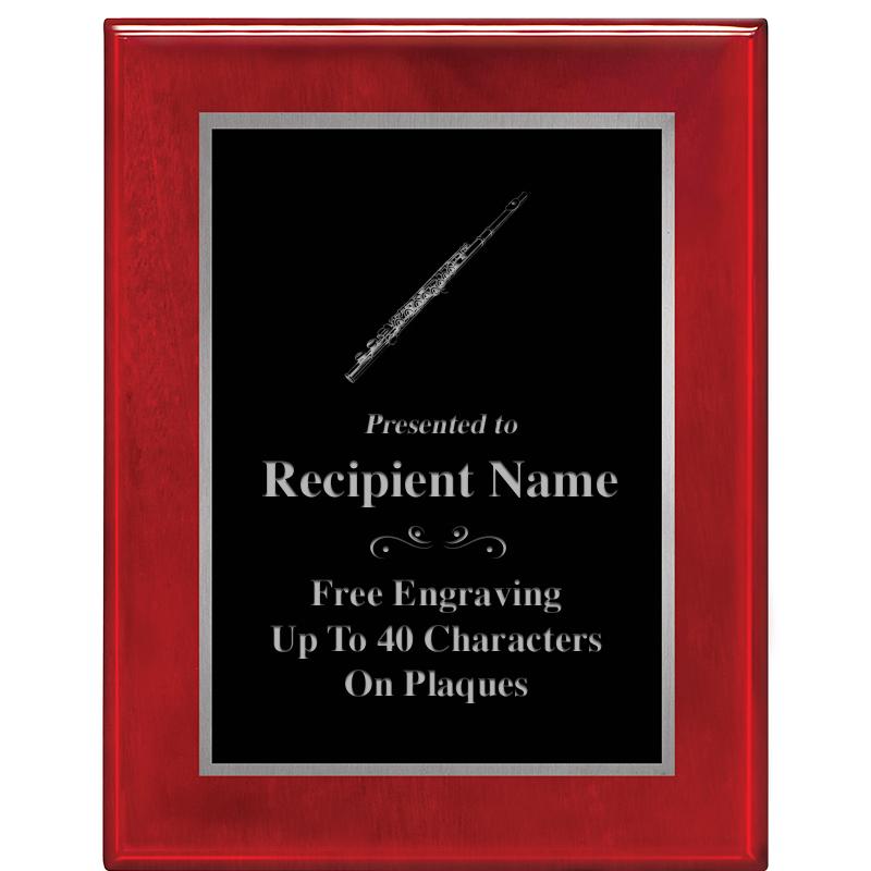 7X9 GLOSSED ROSEWOOD PLAQUE SV