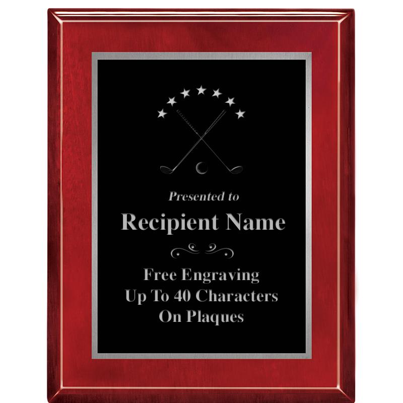 7X9 GLOSSED ROSEWOOD PLAQUE SV