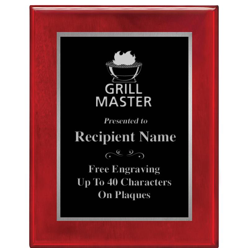 7X9 GLOSSED ROSEWOOD PLAQUE SV