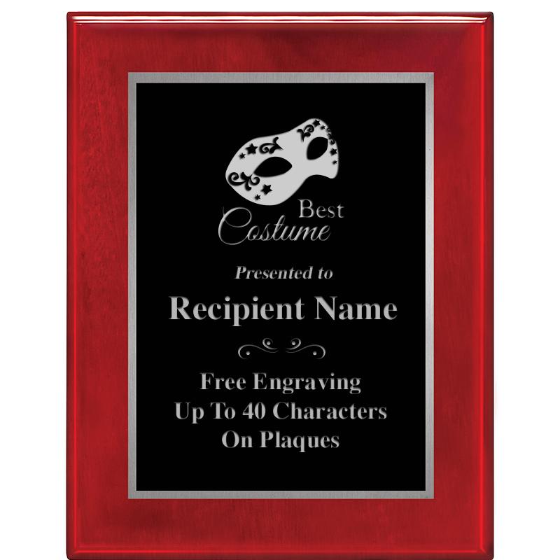 7X9 GLOSSED ROSEWOOD PLAQUE SV