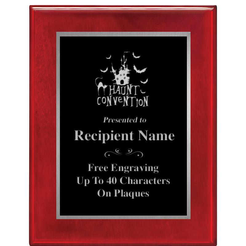 7X9 GLOSSED ROSEWOOD PLAQUE SV