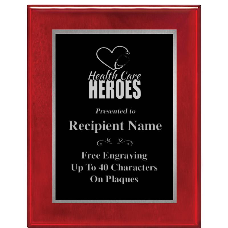 7X9 GLOSSED ROSEWOOD PLAQUE SV