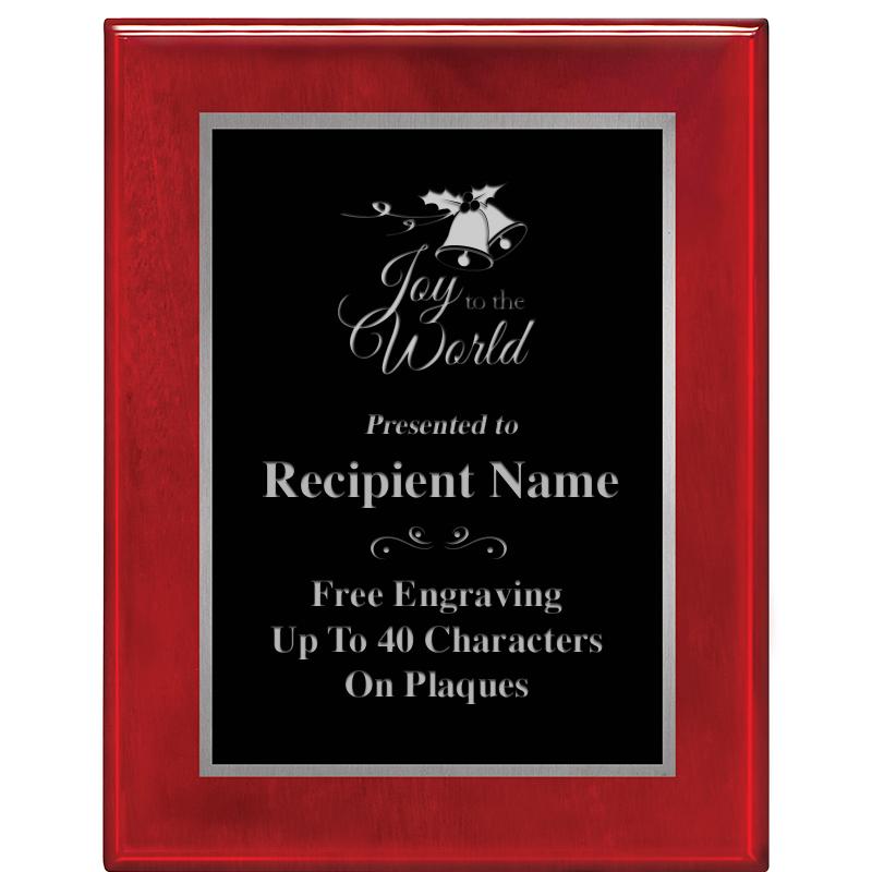 7X9 GLOSSED ROSEWOOD PLAQUE SV
