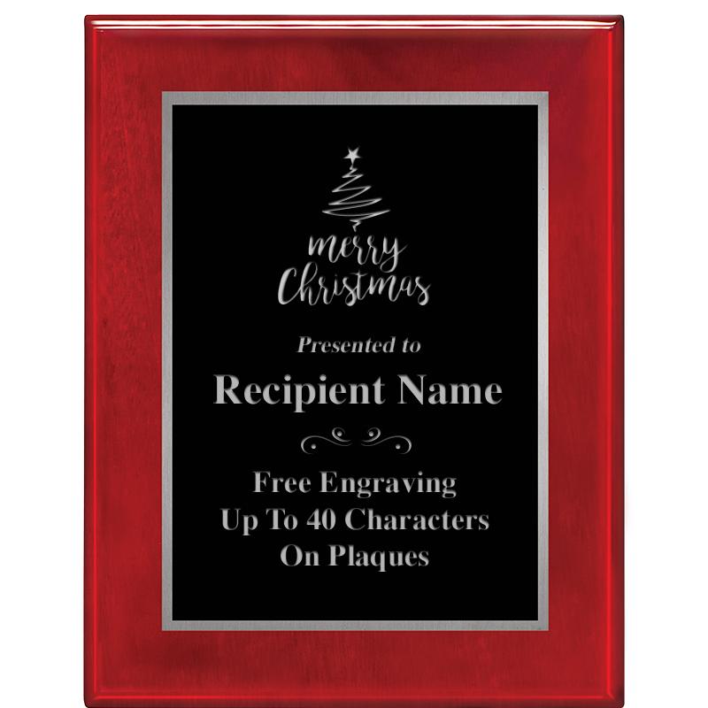 7X9 GLOSSED ROSEWOOD PLAQUE SV