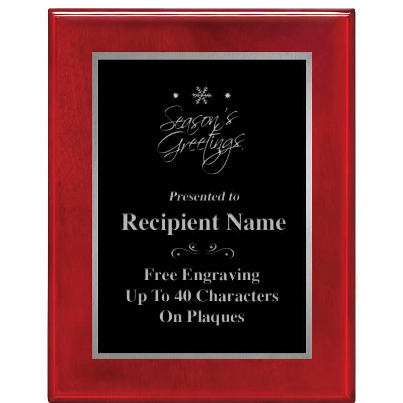 7X9 GLOSSED ROSEWOOD PLAQUE SV