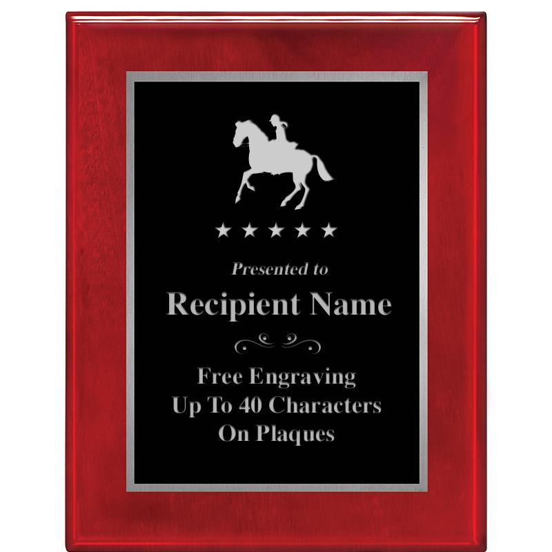 7X9 GLOSSED ROSEWOOD PLAQUE SV