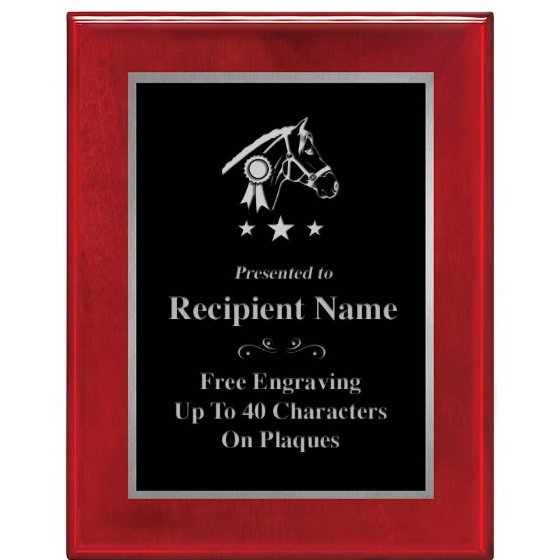 7X9 GLOSSED ROSEWOOD PLAQUE SV