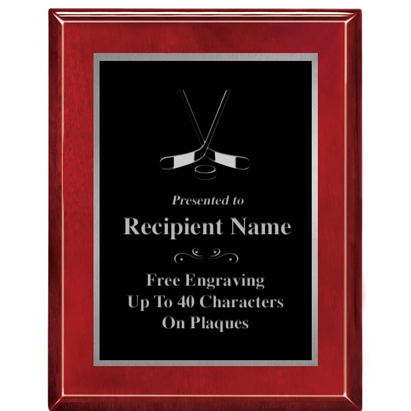 7X9 GLOSSED ROSEWOOD PLAQUE SV