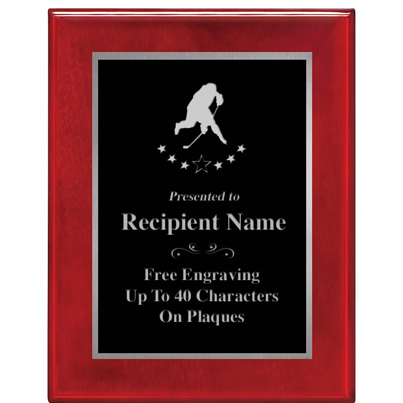 7X9 GLOSSED ROSEWOOD PLAQUE SV