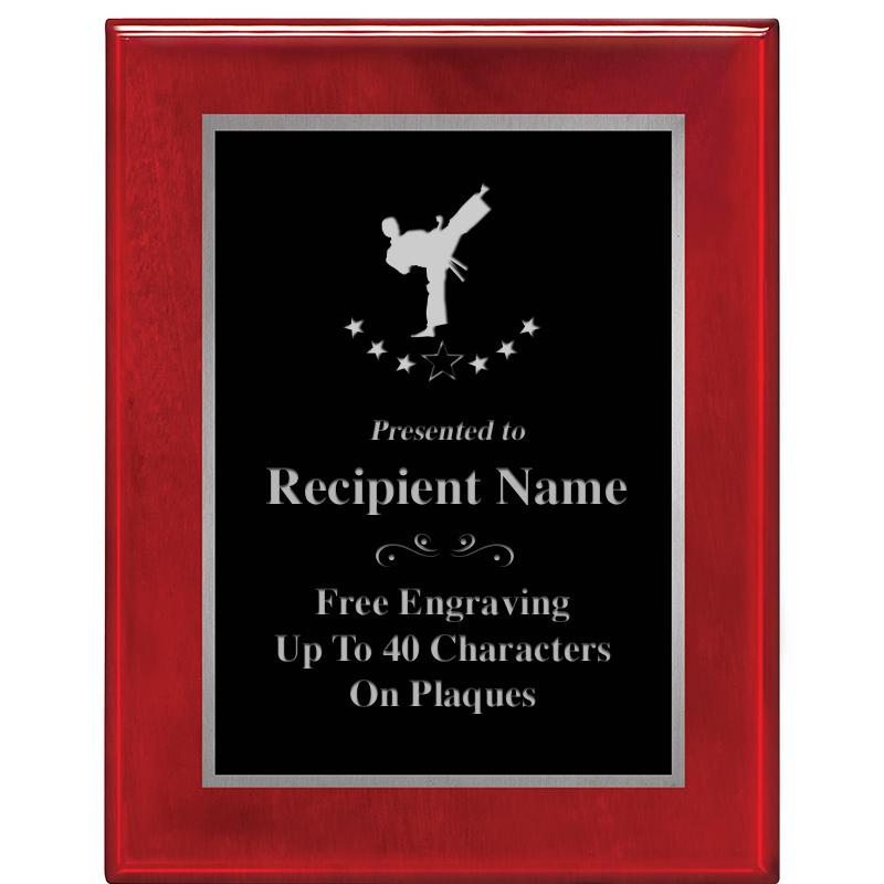 7X9 GLOSSED ROSEWOOD PLAQUE SV