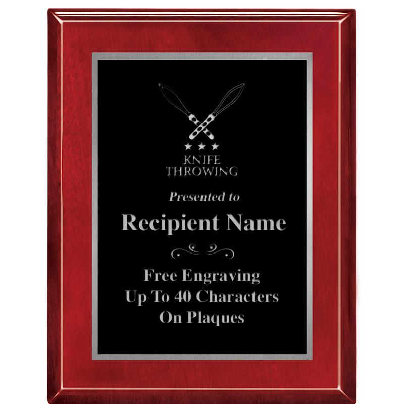 7X9 GLOSSED ROSEWOOD PLAQUE SV