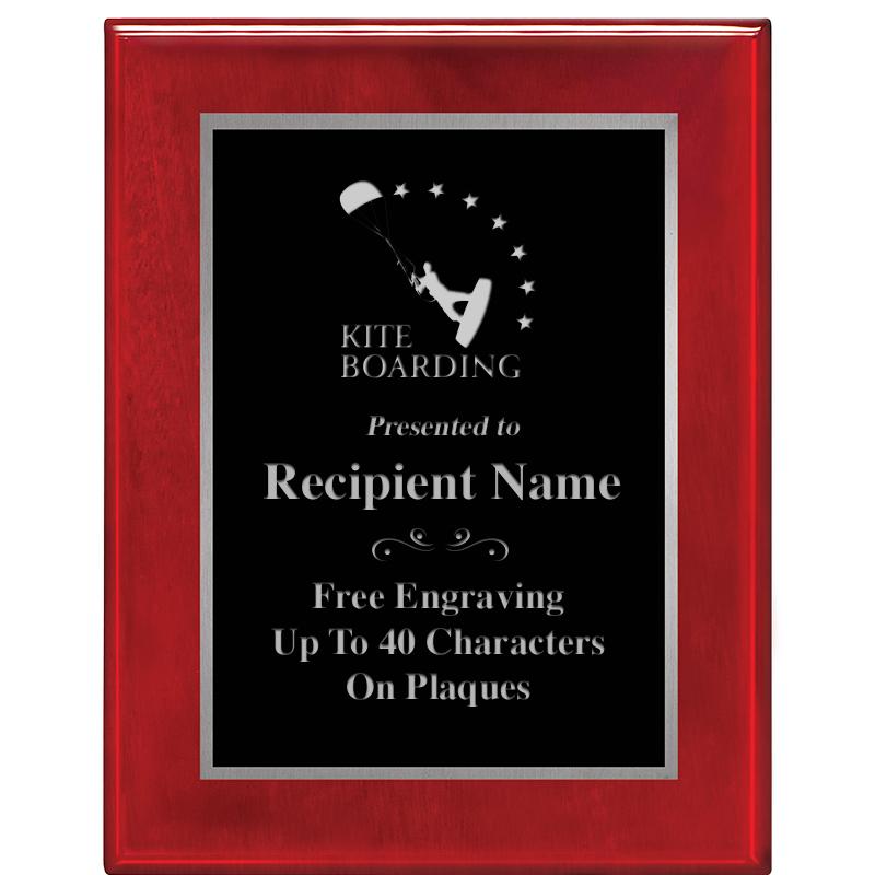 7X9 GLOSSED ROSEWOOD PLAQUE SV