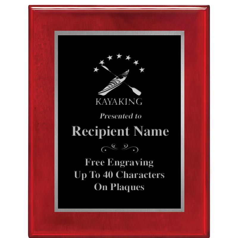 7X9 GLOSSED ROSEWOOD PLAQUE SV