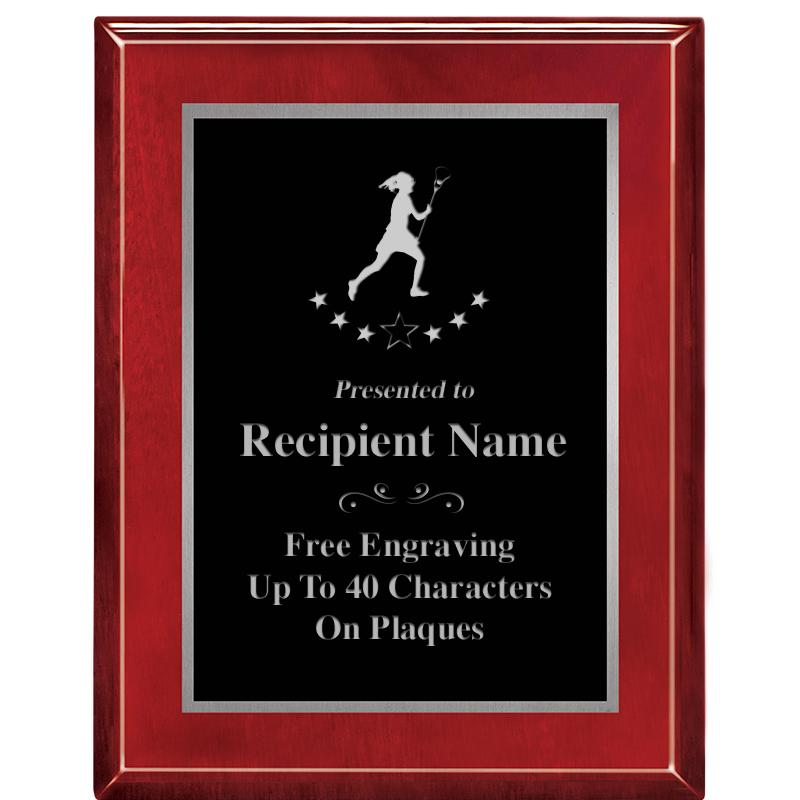 7X9 GLOSSED ROSEWOOD PLAQUE SV