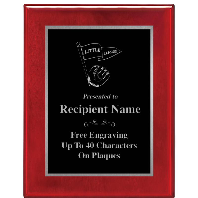 7X9 GLOSSED ROSEWOOD PLAQUE SV
