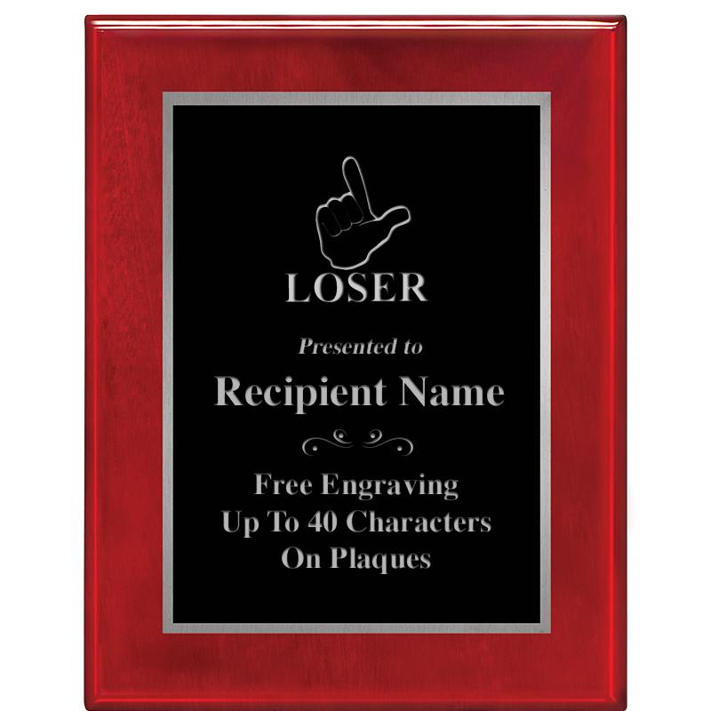 7X9 GLOSSED ROSEWOOD PLAQUE SV