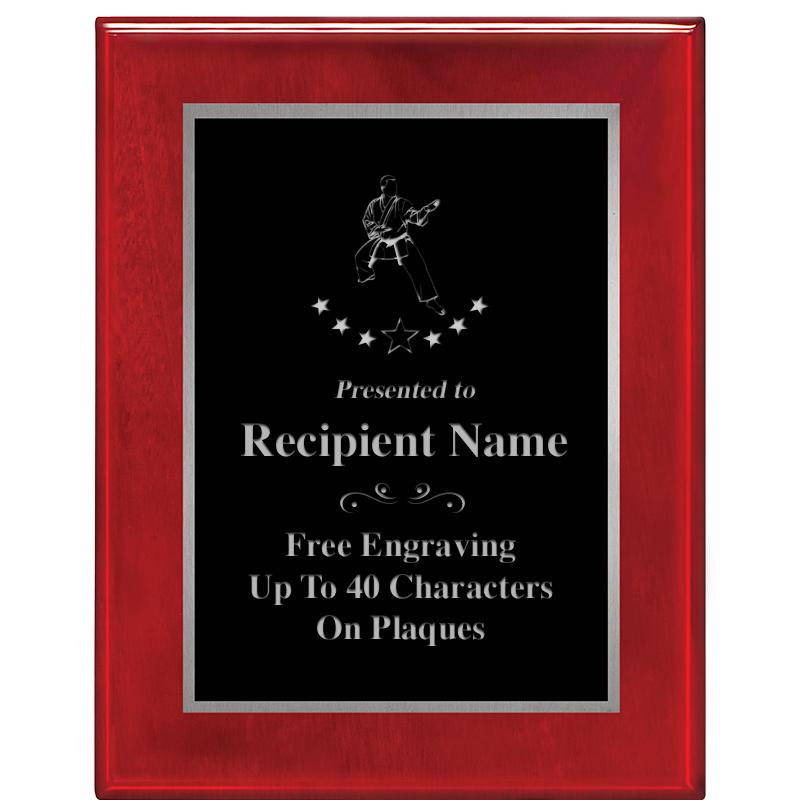 7X9 GLOSSED ROSEWOOD PLAQUE SV