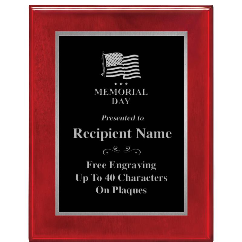 7X9 GLOSSED ROSEWOOD PLAQUE SV