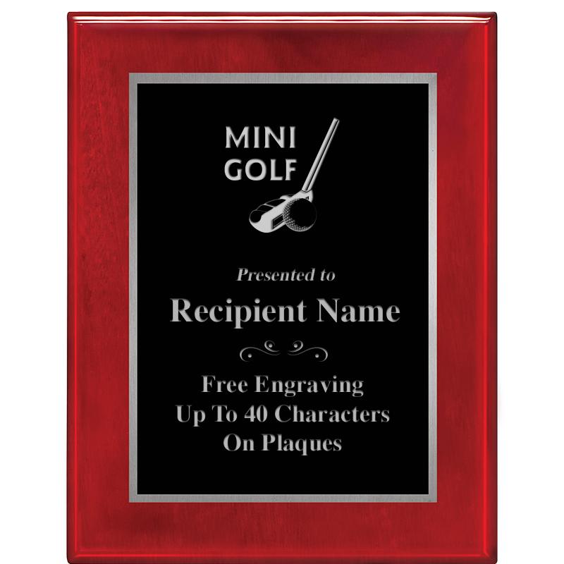 7X9 GLOSSED ROSEWOOD PLAQUE SV