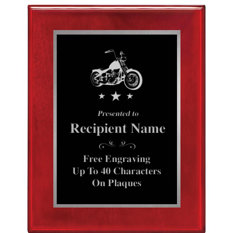 7X9 GLOSSED ROSEWOOD PLAQUE SV