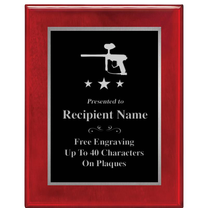 7X9 GLOSSED ROSEWOOD PLAQUE SV