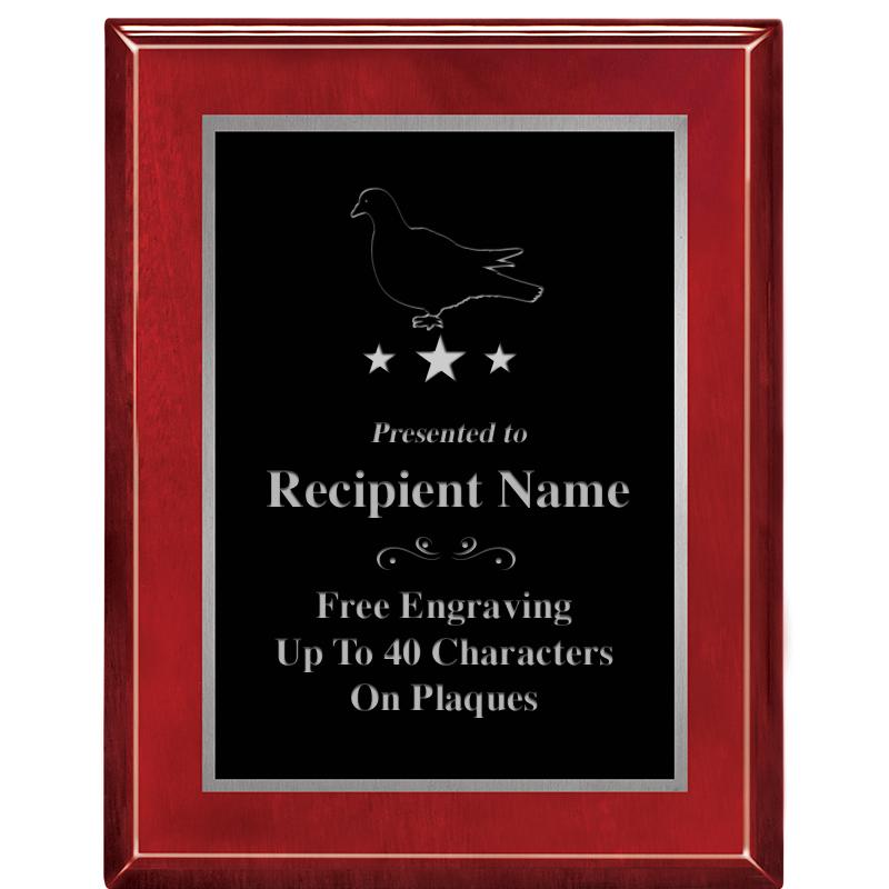 7X9 GLOSSED ROSEWOOD PLAQUE SV