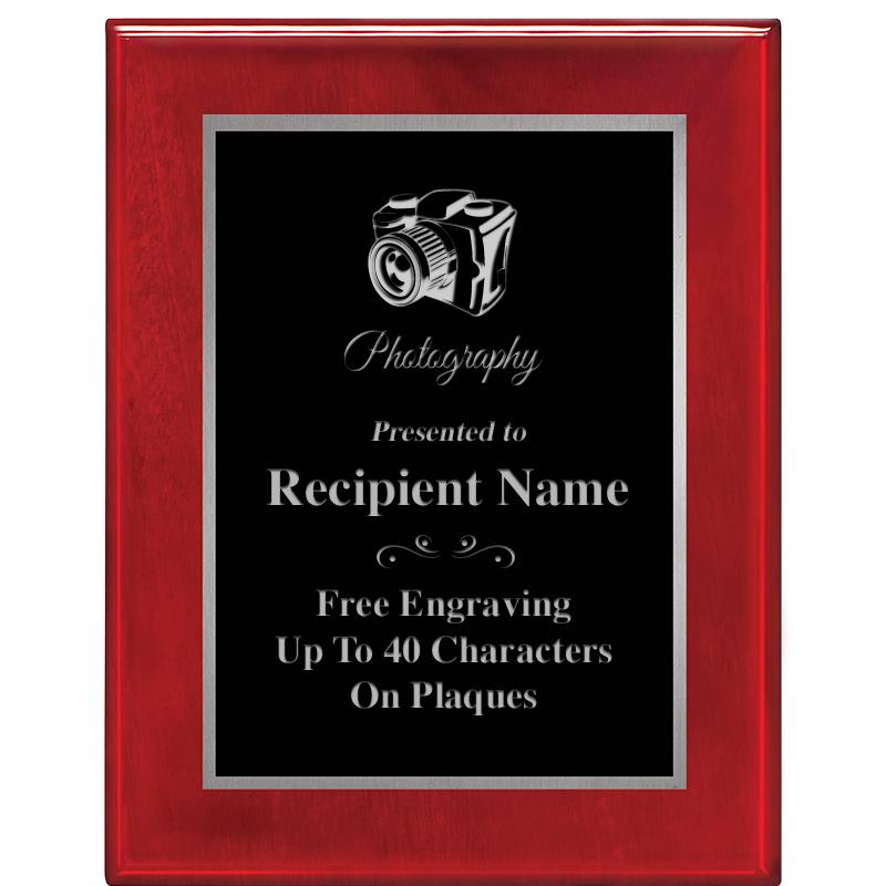 7X9 GLOSSED ROSEWOOD PLAQUE SV