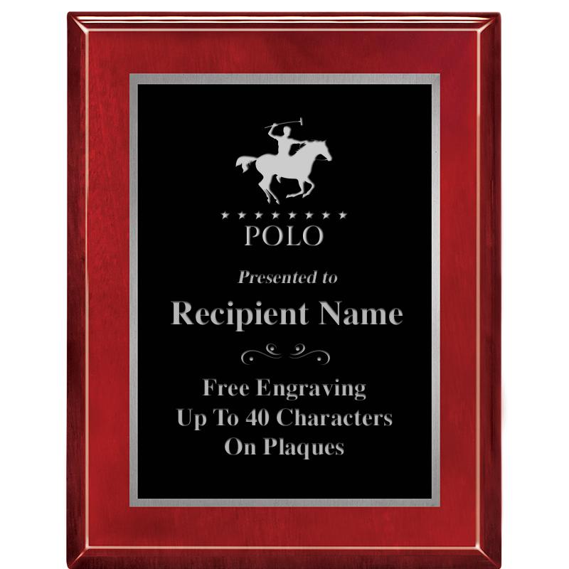 7X9 GLOSSED ROSEWOOD PLAQUE SV