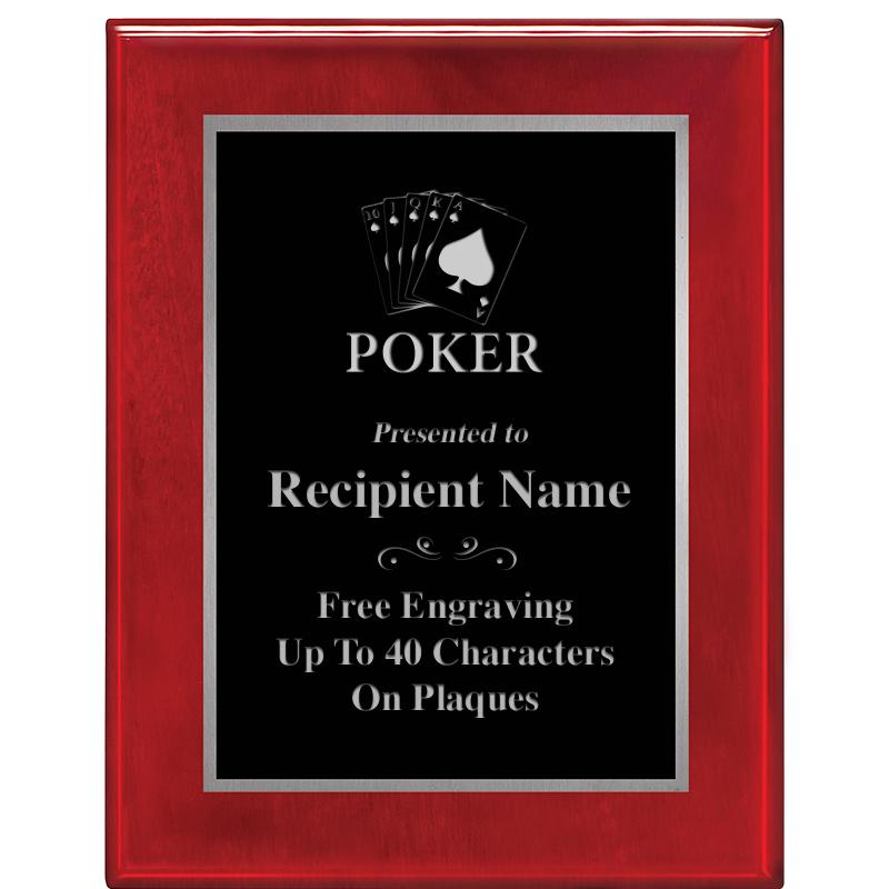 7X9 GLOSSED ROSEWOOD PLAQUE SV