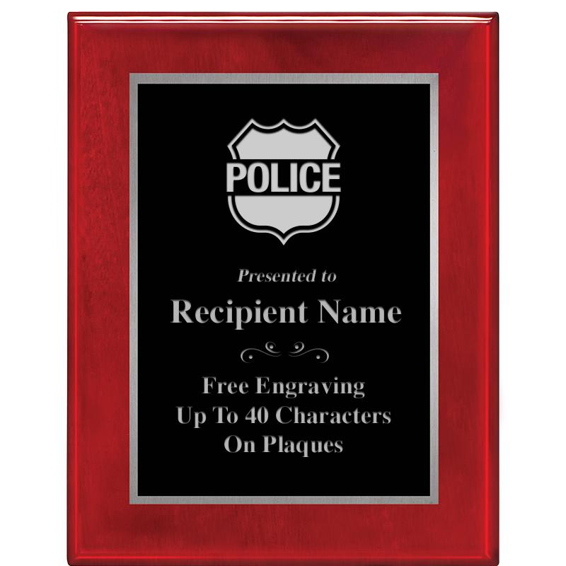 7X9 GLOSSED ROSEWOOD PLAQUE SV