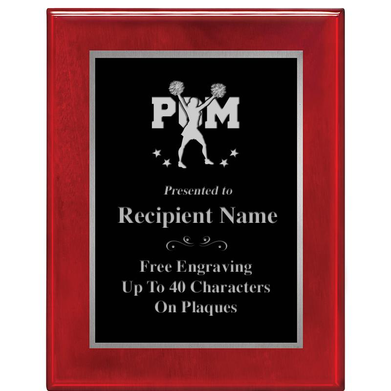 7X9 GLOSSED ROSEWOOD PLAQUE SV