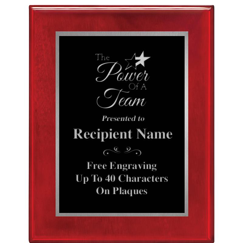 7X9 GLOSSED ROSEWOOD PLAQUE SV