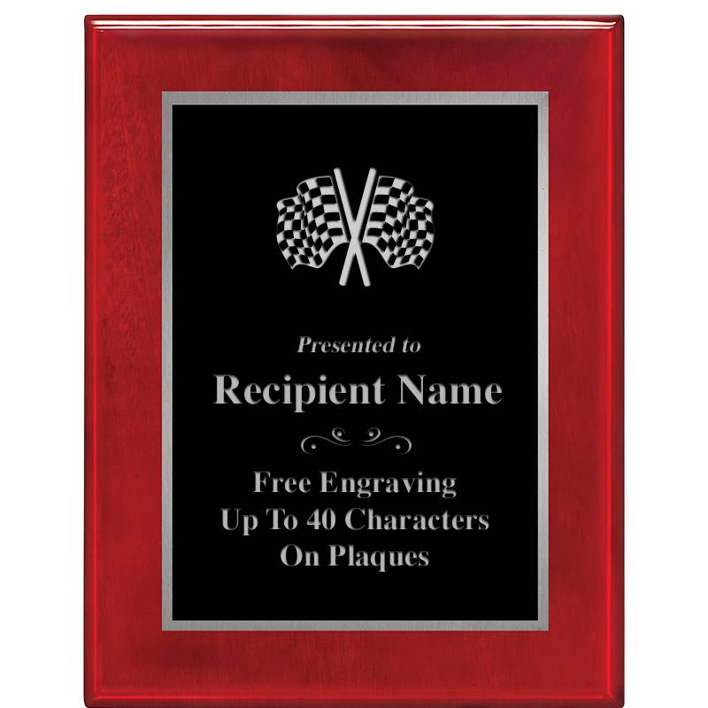 7X9 GLOSSED ROSEWOOD PLAQUE SV