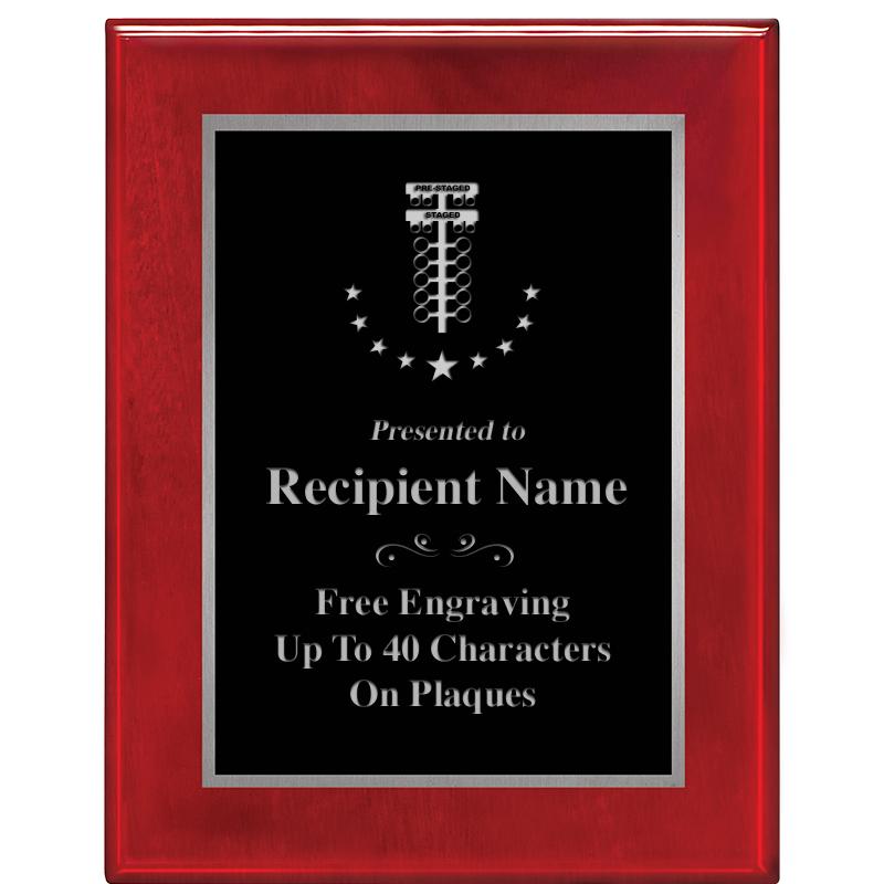 7X9 GLOSSED ROSEWOOD PLAQUE SV