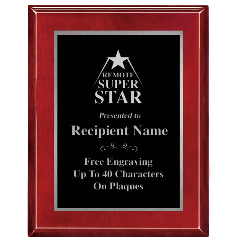 7X9 GLOSSED ROSEWOOD PLAQUE SV