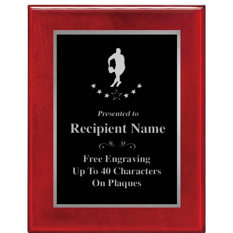 7X9 GLOSSED ROSEWOOD PLAQUE SV