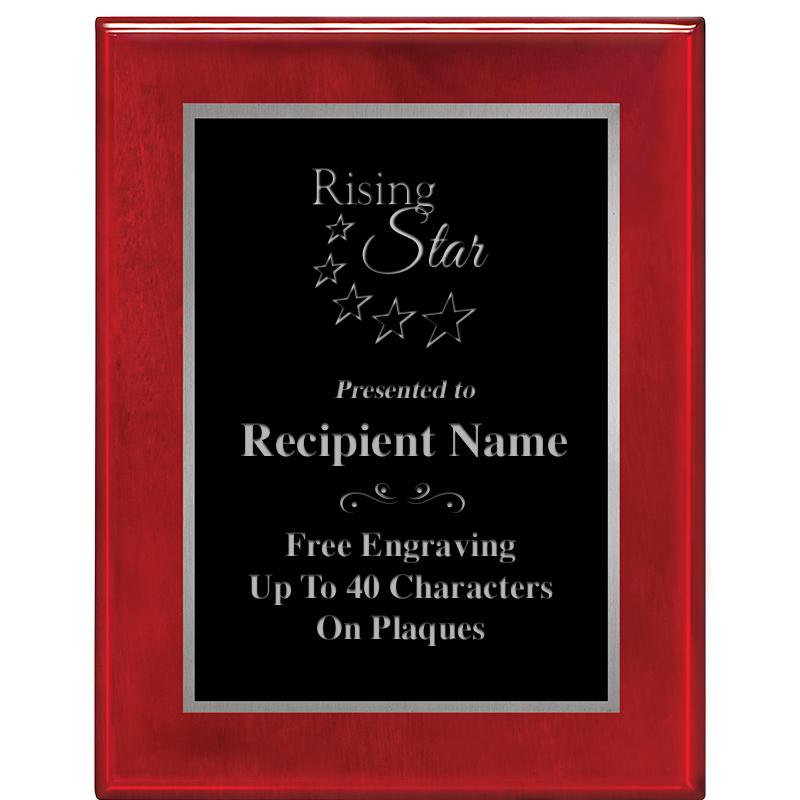 7X9 GLOSSED ROSEWOOD PLAQUE SV