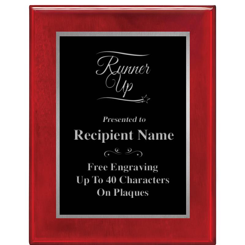 7X9 GLOSSED ROSEWOOD PLAQUE SV