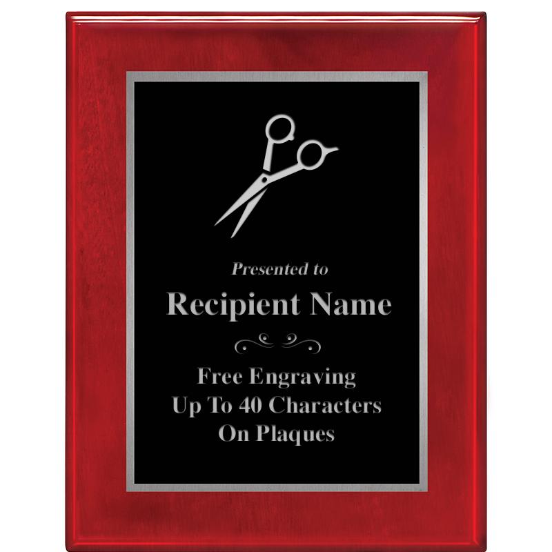 7X9 GLOSSED ROSEWOOD PLAQUE SV