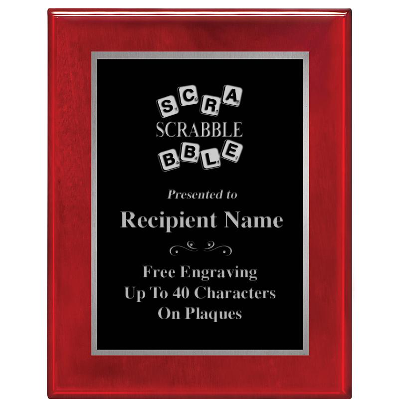 7X9 GLOSSED ROSEWOOD PLAQUE SV