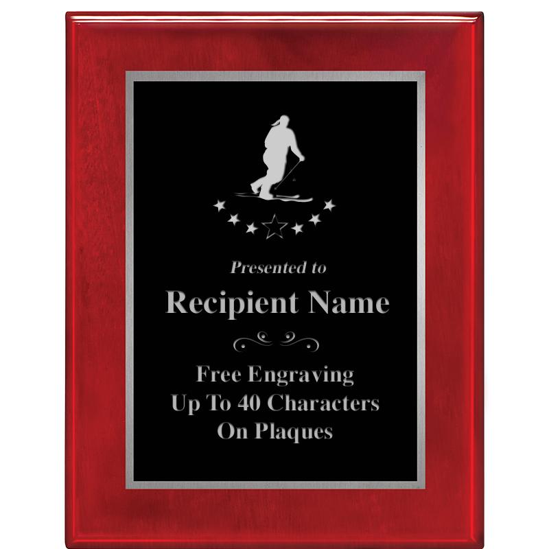 7X9 GLOSSED ROSEWOOD PLAQUE SV