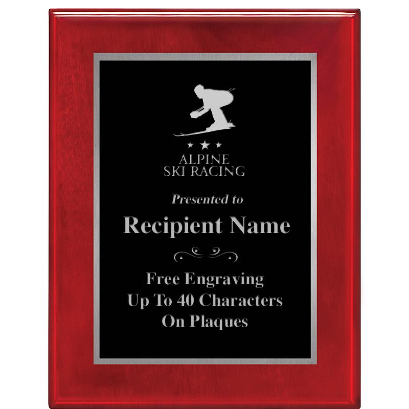 7X9 GLOSSED ROSEWOOD PLAQUE SV