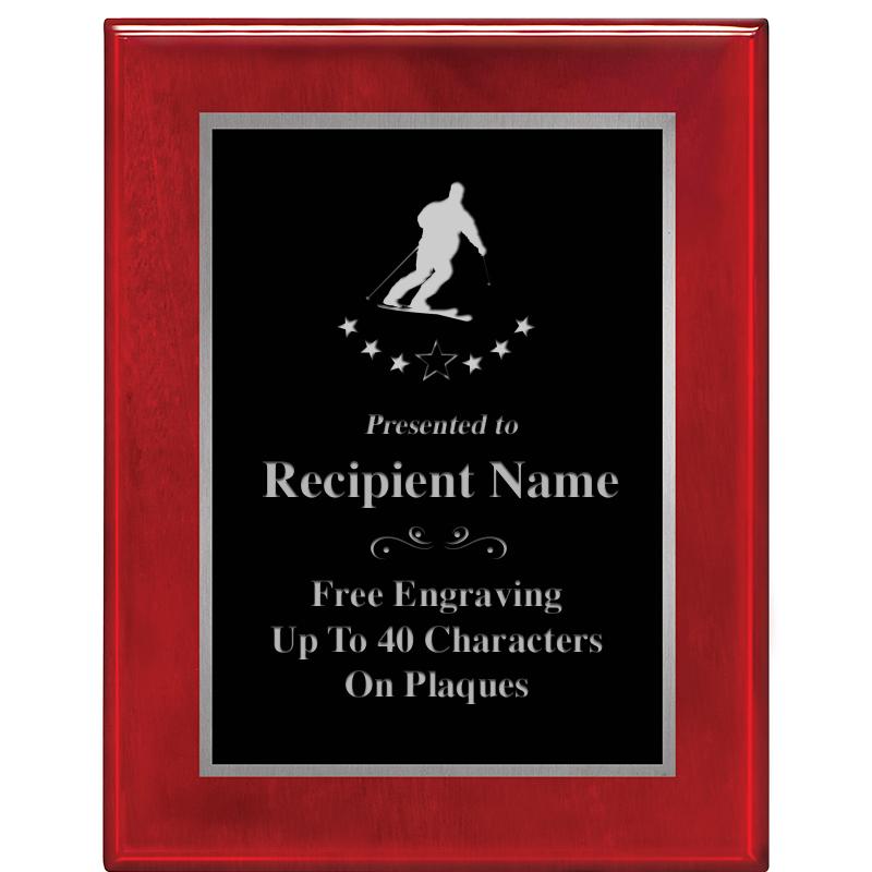 7X9 GLOSSED ROSEWOOD PLAQUE SV