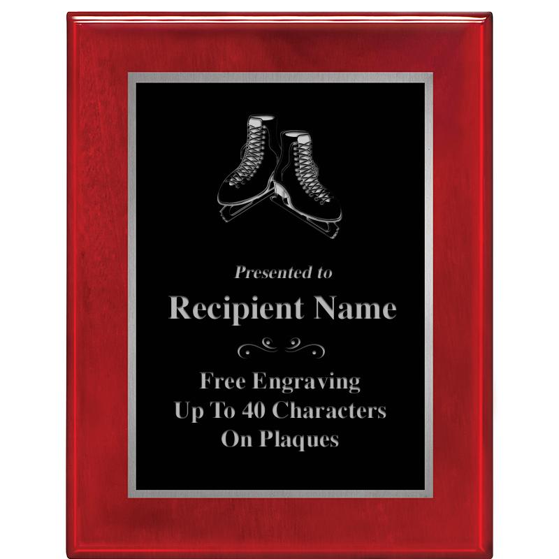 7X9 GLOSSED ROSEWOOD PLAQUE SV