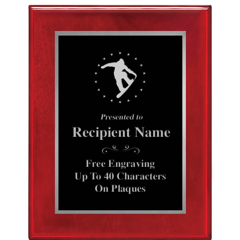 7X9 GLOSSED ROSEWOOD PLAQUE SV