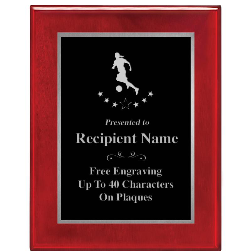 7X9 GLOSSED ROSEWOOD PLAQUE SV