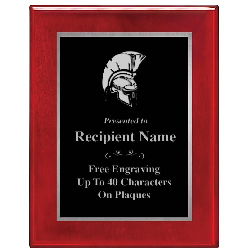 7X9 GLOSSED ROSEWOOD PLAQUE SV