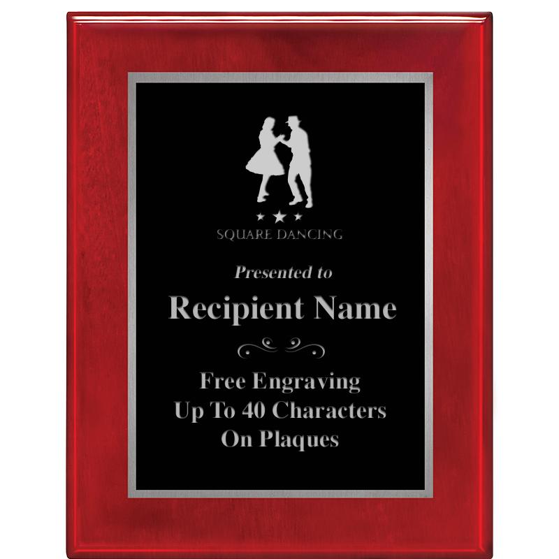 7X9 GLOSSED ROSEWOOD PLAQUE SV